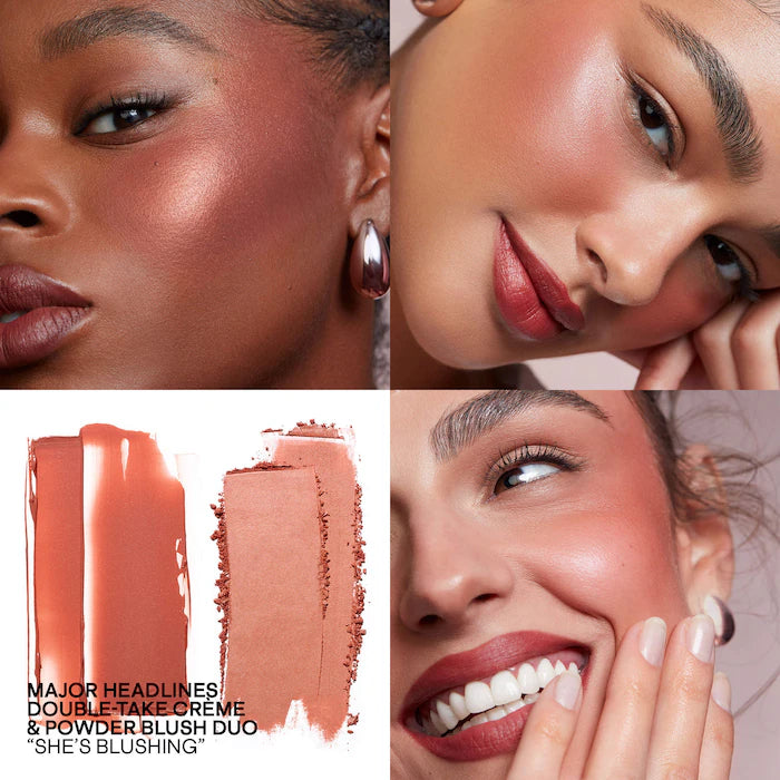 Mini Major Headlines Double-Take Creme & Powder Blush Duo - She's Blushing