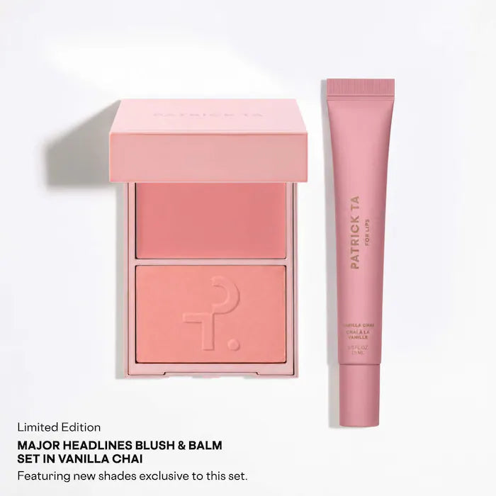 Major Headlines Double-Take Crème & Powder Blush Duo & Lip Balm Makeup Gift Set - Something Sweet