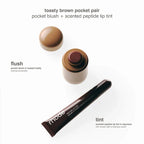 PRE-ORDEN Pocket Pair Limited Edition Lip + Cheek Set - Toasted Teddy + Espresso - A toasty brown pair