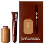 PRE-ORDEN Pocket Pair Limited Edition Lip + Cheek Set - Toasted Teddy + Espresso - A toasty brown pair