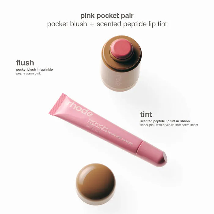 PRE-ORDEN Pocket Pair Limited Edition Lip + Cheek Set - Sprinkle + Ribbon / A pink pair