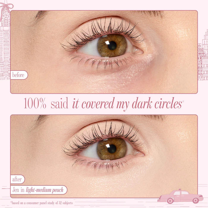 Face card never declines cc full coverage undereye corrector & brush set