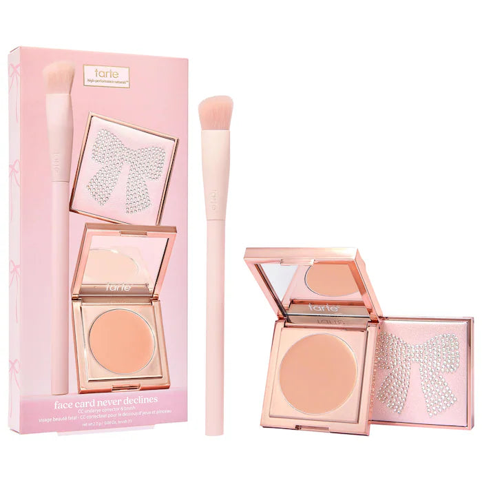 Face card never declines cc full coverage undereye corrector & brush set